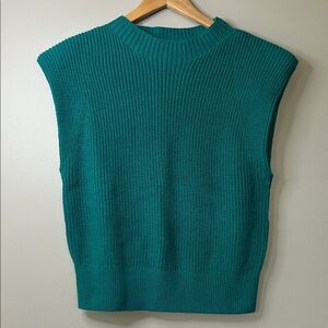 Babaton Hazlitt Merino Wool Sweater Vest Size‎ Medium Teal